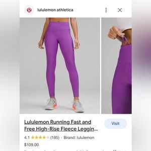Lululemon **brand new** fast and free legging size 2 with tag